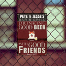 Welcome To Bar & Grill Metal Sign, Gifts For Pet Lovers, Good Beer With Good Friends, Retro Metal Signs