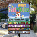 Metal Pool Signs, Gifts For Pet Lovers, We Don't Skinny Dip We Chunky Dunk The Bar Is Always Open Pool Rules Sign