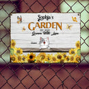 Metal Garden Sign, Gifts For Pet Lovers, My Happy Place Sunflower & Butterfly Personalized Housewarming Gifts