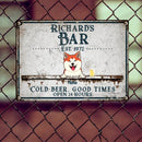 Metal Bar Signs, Gifts For Pet Lovers, Good Beer Good Times Open 24 Hours Vintage Welcome Signs