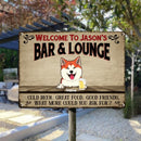 Metal Bar & Lounge Sign, Gifts For Pet Lovers, Cold Beers Great Food Good Friends Personalized Family Sign