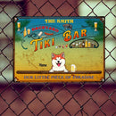 Metal Backyard Tiki Bar Signs, Gifts For Pet Lovers, Our Little Piece Of Paradise Personalized Family Sign