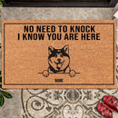 No Need To Knock I Know You Are Here Personalized Dog Breeds Doormat, Gifts For Dog Lovers, Home Decor