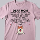 Personalized Dog Breeds T-shirt, Gifts For Dog Moms, Thanks For Loving Us Taking Us For Walks, Gifts For Mother's Day
