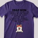 Personalized Dog Breeds T-shirt, Gifts For Dog Moms, Thanks For Loving Us Taking Us For Walks, Gifts For Mother's Day