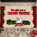 Personalized Cat Breeds Doormat, Gifts For Cat Lovers, We Wish You A Meowy Catmas Christmas Doormat, Xmas Home Decor