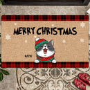 Personalized Cat Breeds Doormat, Gifts For Cat Lovers, Merry Christmas Doormat, Xmas Home Decor