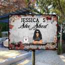 Metal Garden Sign, Gifts For Pet Lovers, She Shed Personalized Home Sign, Flower Vintage Signs