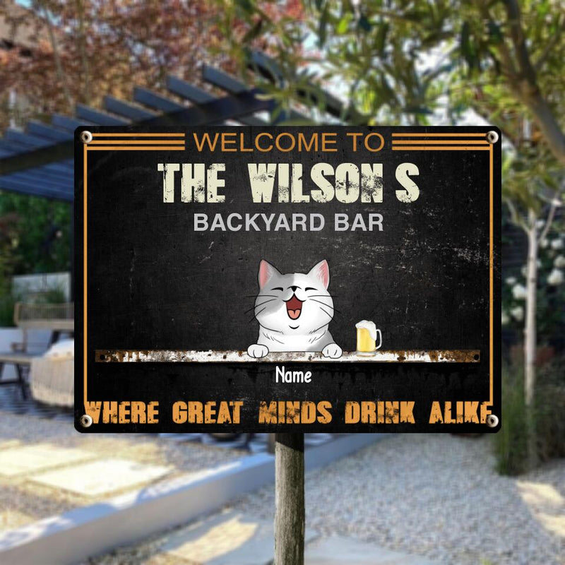 Metal House Pub Signs, Gifts For Pet Lovers, Where Great Minds Drink Alike Welcome Signs