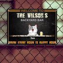 Metal Home Bar Signs, Gifts For Pet Lovers, Where Every Hour Is Happy Our Welcome Signs