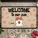 Personalized Dog Breeds Doormat, Gifts For Dog Lovers, Welcome To Our Zoo  Dog Welcome Mat