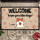 Welcome Hope You Like Dogs Personalized Dog Breeds Doormat, Gifts For Dog Lovers, Dog Welcome Mat