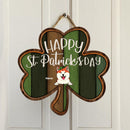 St. Patrick's Day Custom Wooden Signs, Gifts For Pet Lovers, Happy Holiday Shamrock Shaped Personalized Wood Sign