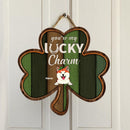 St. Patrick's Day Custom Wooden Signs, Gifts For Pet Lovers, You're My Lucky Charm Shamrock Shaped