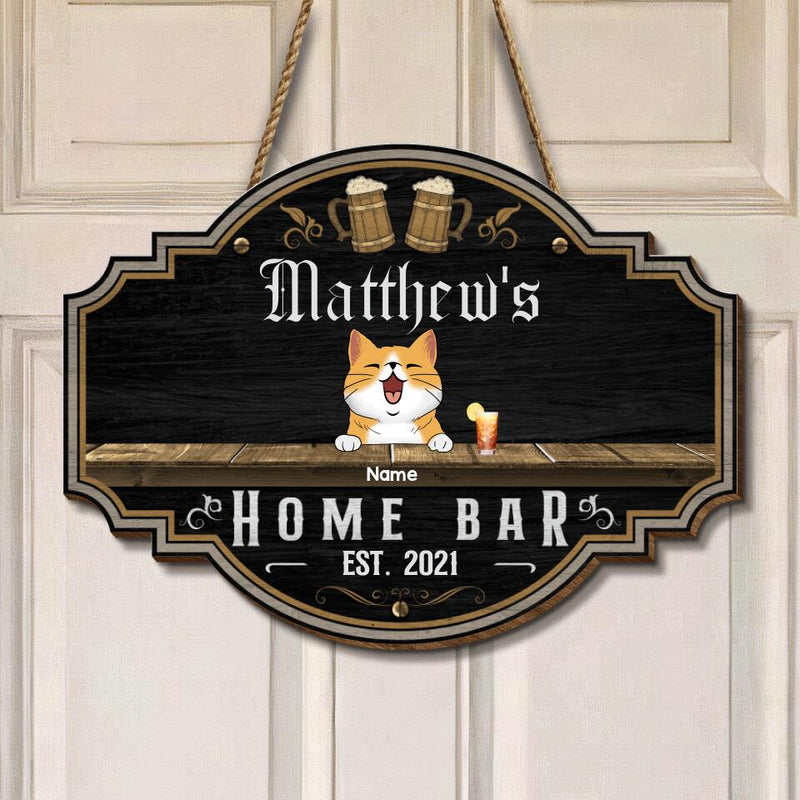Custom Wooden Signs, Gifts For Pet Lovers, Home Bar Special Shaped Personalized Wood Sign