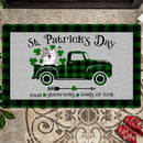 Personalized Dog & Cat Doormat, Gifts For Pet Lovers, St. Patrick's Day Food Shamrocks Loads Of Luck