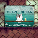 Metal Welcome Signs, Gifts For Pet Lovers, Welcome To Our Beach House Smell The Sea Feel The Breeze Be At Ease