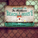Metal Welcome Signs, Gifts For Pet Lovers, Welcome To Our Beach House Personalized Home Sign