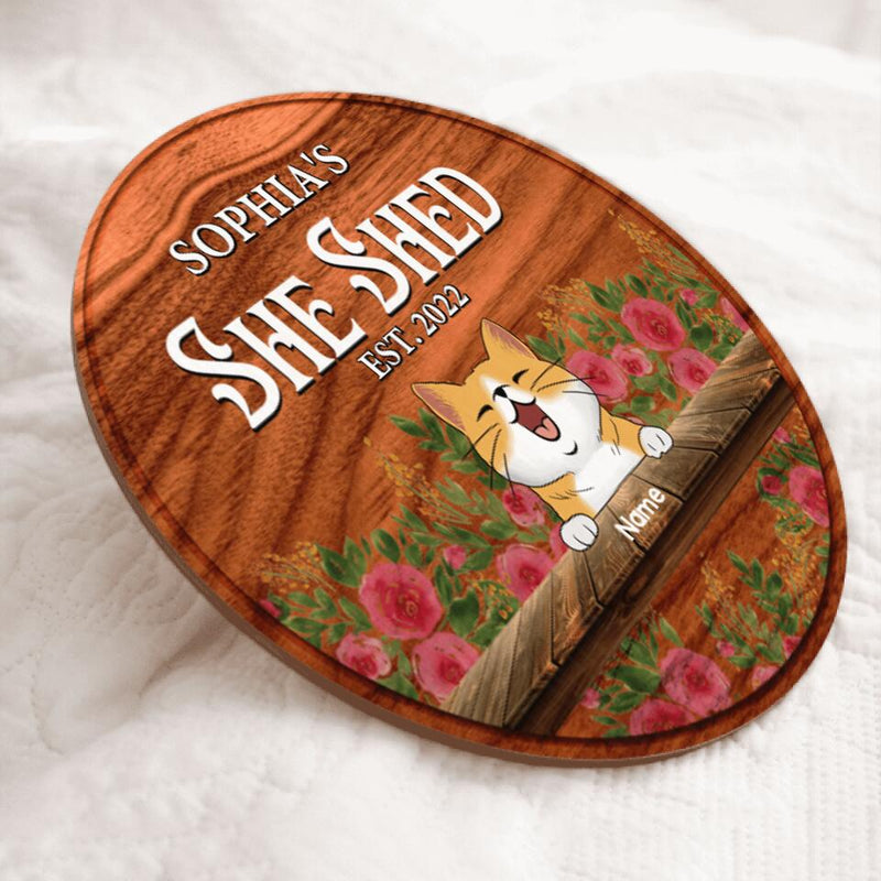 Custom Wooden Signs, Gifts For Pet Lovers, She Shed Guys By Invitation Only Flower Vintage Signs