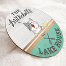 lake house decor Custom Wooden Signs, Gifts For Pet Lovers, Lake House A Couple Paddle Family Name Sign
