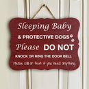 Pawzity Custom Wooden Signs, Gifts For Dog Lovers, Please Do Not Knock Or Ring Bell Crazy Dogs Will Bark