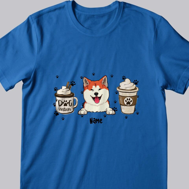 Mother's Day Personalized Dog Breed T-shirt, Gifts For Dog Moms, Ice Cream Or Coffee Dog Choice T-shirt