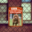 Metal Yard Sign, Gifts For Dog Lovers, Shh Please Don't Knock My Baby Is Sleeping Funny Warning Signs