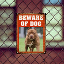 Beware Of Dog Metal Yard Sign, Gifts For Dog Lovers, Custom Dog's Photo Funny Warning Signs