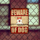 Beware Of Dogs Metal Yard Sign, Gifts For Dog Lovers, Red Warning Funny Warning Signs