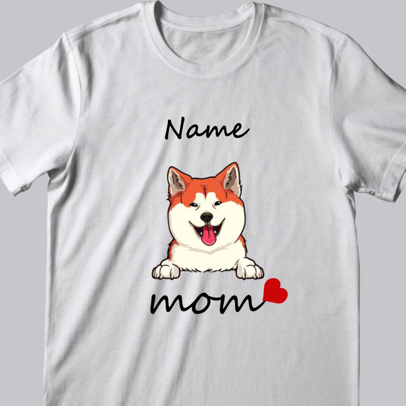 Mother's Day Personalized Dog Breed T-shirt, Gifts For Dog Moms, Dog Love Mom T-shirt