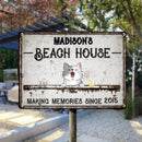 Metal Beach House Sign, Gifts For Pet Lovers, Making Memories With Dog & Cat Vintage Signs