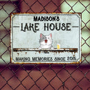 lake house decor Metal Lake House Sign, Gifts For Pet Lovers, Making Memories With Dog & Cat Vintage Signs