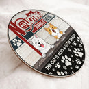 Beware Of The Dog Custom Wooden Signs, Gifts For Pet Lovers, No Soliciting The Cat Is Also A Little Shady