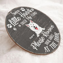 Custom Wooden Signs, Gifts For Pet Lovers, Since Little Hands Touch Our Floors Please Remove Your Shoes