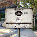 Metal Yard Sign, Gifts For Pet Lovers, Cottage Vintage Signs, Personalized Housewarming Gifts