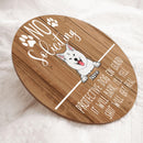 Custom Wooden Sign, Gifts For Dog Lovers, No Soliciting Protective Dogs On Guard They'll Bark Warning Sign