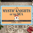 Personalized Doormat, Gifts For Pet Lovers, Mystic Knights Of The Sea Lodge Hall Front Door Mat