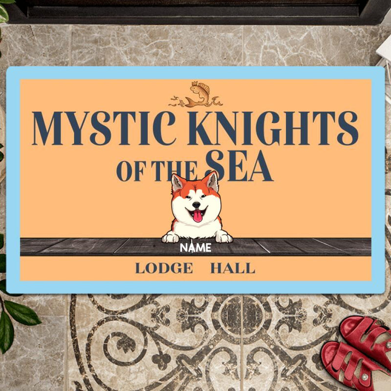 Personalized Doormat, Gifts For Pet Lovers, Mystic Knights Of The Sea Lodge Hall Front Door Mat