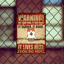Metal Yard Sign, Gifts For Dog Lovers, We Have Dogs They Have Hair They Slober Funny Warning Signs