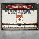 Metal Yard Sign, Gifts For Dog Lovers, Not Responsible For Injury Or Possible Death Funny Warning Signs