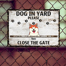 Metal Yard Sign, Gifts For Dog Lovers, Dogs In Yard Please Close The Gate Funny Warning Signs