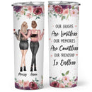 Our Laughs Are Limitless - Personalized Custom Tumbler - Birthday Gift For Best Friend, Bestie, BFF