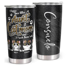 I Have 2 Titles Aunt And Cat Mom - Personalized Cat Tumbler