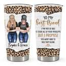 To My Best Friend - Leopard Personalized Custom Tumbler - Birthday Gift for Best Friend, Bestie, BFF