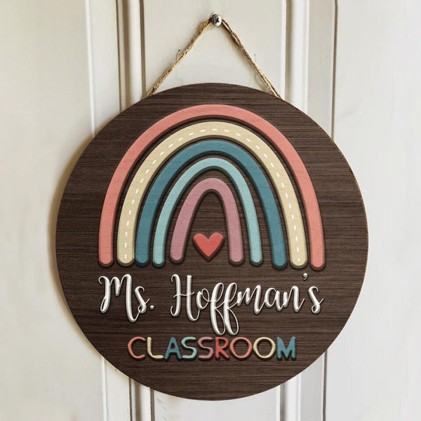 Personalized Name Teacher Signs For Door Decor - Christmas End Of The Year Teacher Gifts