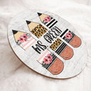 Personalized Name Classroom Teacher Pencil Sign Door Decor - Teacher Appreciation Week Gift Ideas