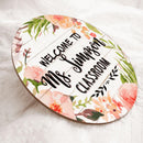 Personalized Name Classroom Welcome Teacher Door Hanger - Best Gift For Teacher