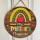 Personalized Name Teacher Signs Door Hanger - Unique Back To School Teacher Gifts