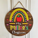 Personalized Name Teacher Signs Door Hanger - Unique Back To School Teacher Gifts