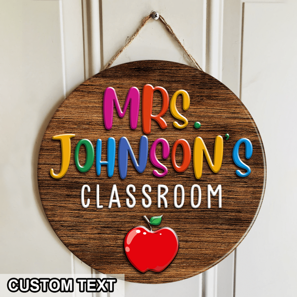 Personalized Name Teacher Classroom Signs For Door Decor - Best Teacher Appreciation Gifts